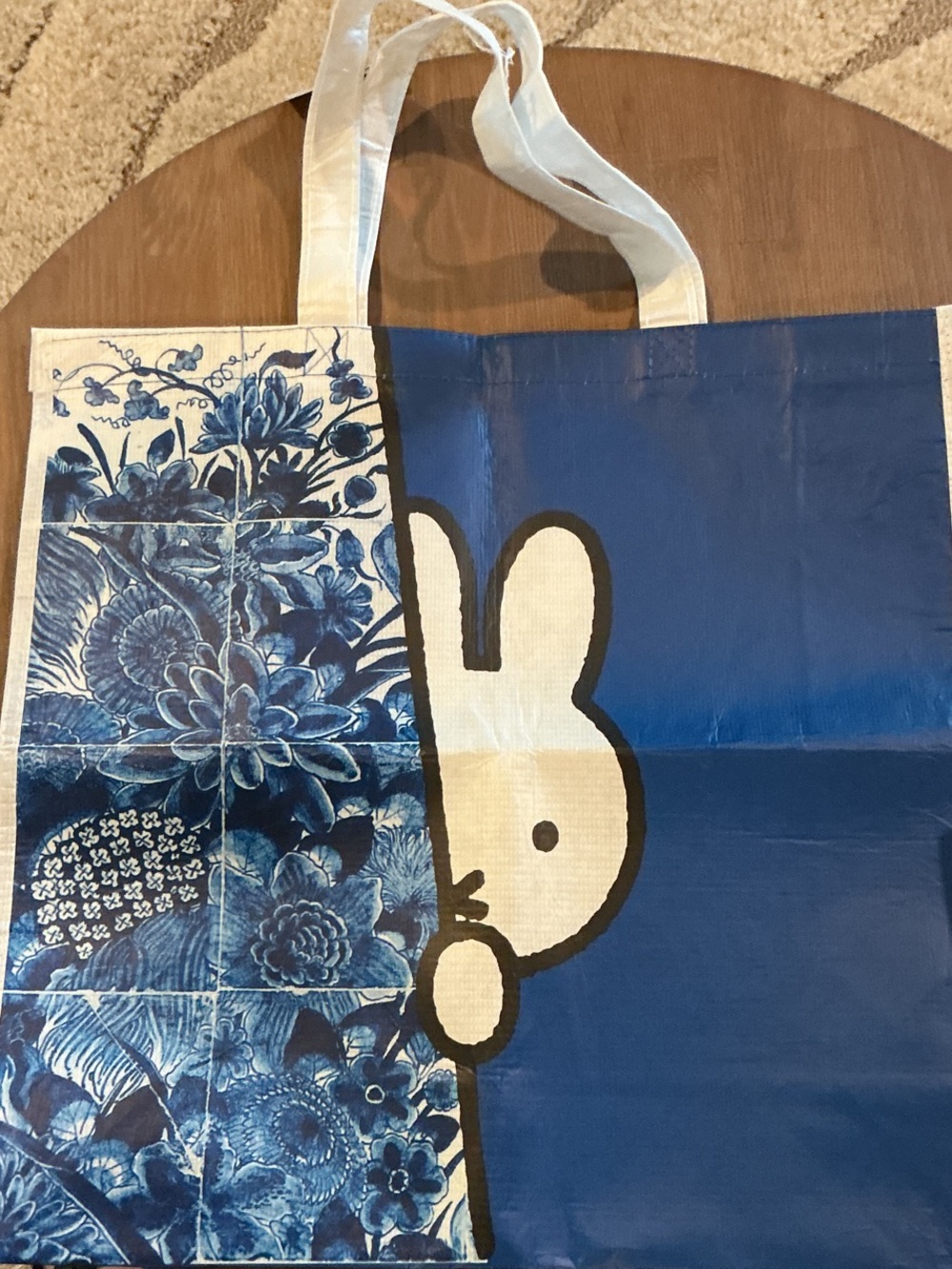 Nijntje x Miffy Delft Blue Floral Reusable Shopping Bag (xl)